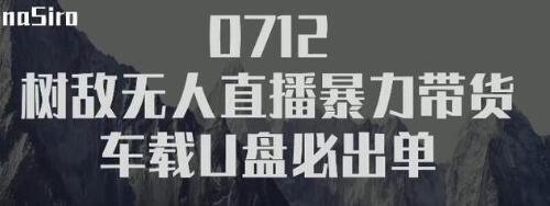 树敌习研社抖音无人直播暴力带货车载U盘必出单,单号单日产出300纯利润-老胡轻创社