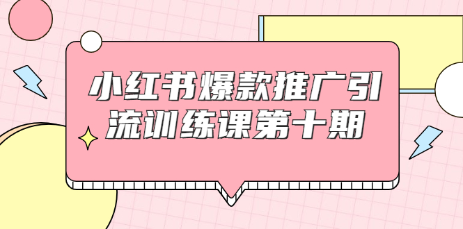 小红书爆款推广引流训练课第十期,手把手带你玩转小红书,轻松月入过万-老胡轻创社
