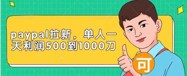 Paypal拉新赚美刀项目,单人一天利润500-1000刀【视频课程】-老胡轻创社