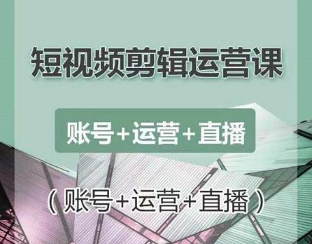 南小北短视频剪辑运营课:账号+运营+直播,零基础学习手机剪辑【视频课程】-老胡轻创社