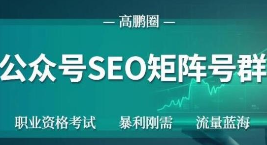高鹏圈公众号SEO矩阵号群,实操20天纯收益25000+,普通人都能做-老胡轻创社