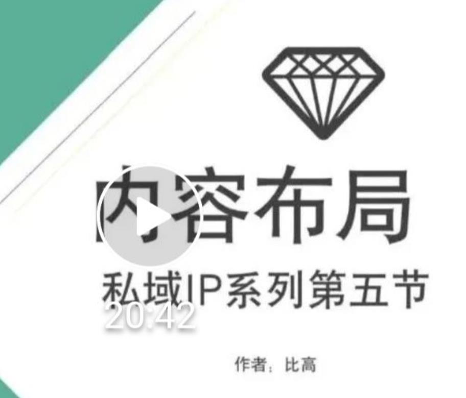 比高私域IP流量变现视频课,6个月10W粉,2235付费会员【完结】-老胡轻创社
