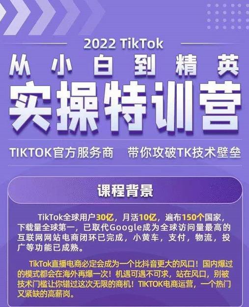 Seven漆·2022Tiktok从小白到精英实操特训营，带你掌握Tiktok账号运营-老胡轻创社