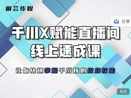 枫芸传媒-线上千川提升课，提升千川认知，提升千川投放效果-老胡轻创社