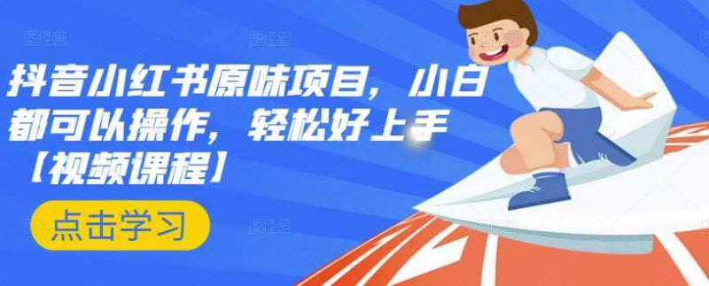 抖音小红书原味项目,小白都可以操作,轻松好上手【视频课程】-老胡轻创社