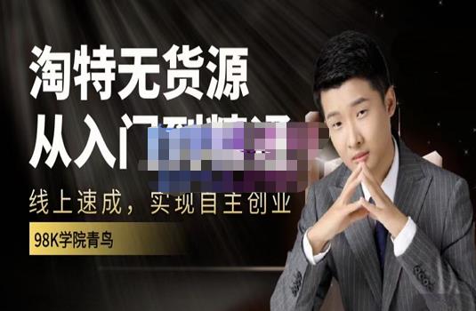 98k学院的淘特无货源线上速成课,从入门到精通,让你最小投入,最高回报-老胡轻创社