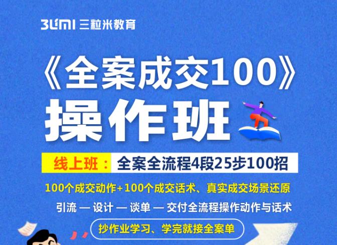 《全案成交100》全案全流程4段25步100招,操作班-老胡轻创社