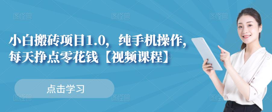 小白搬砖项目1.0,纯手机操作,每天兼职挣点零花钱-老胡轻创社