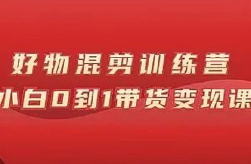 万三好物混剪训练营:小白0到1带货变现课-老胡轻创社