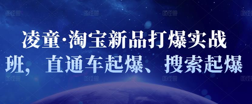 凌童·淘宝新品打爆实战班,直通车起爆、搜索起爆-老胡轻创社