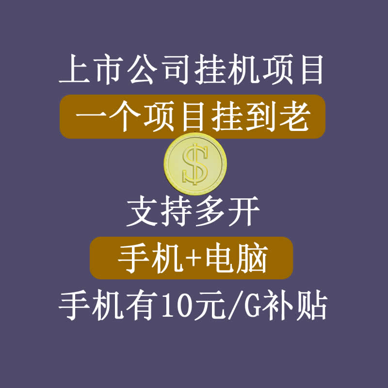 正规挂机项目,支持手机电脑一起挂,支持虚拟机多开,可以挂到老-老胡轻创社