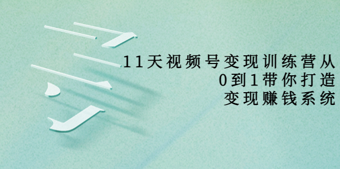 11天视频号变现训练营,从0到1打造变现赚钱系统(价值398元)-老胡轻创社