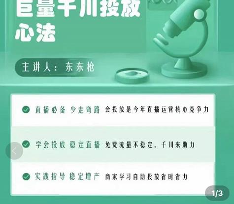 巨量千川优化师投放实操课,学会投放,稳定直播,稳定增产-老胡轻创社