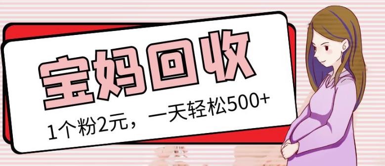 最新小红书母婴号宝妈粉回收项目,1个粉2元,一天轻松500+案例分享【粉丝包回收】-老胡轻创社