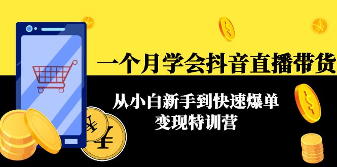 一个月学会抖音直播带货:从小白新手到快速爆单变现特训营(63节课)-老胡轻创社