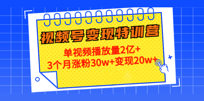 21天视频号变现特训营:单视频播放量2亿+3个月涨粉30w+变现20w+(第14期)-老胡轻创社