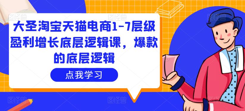 大圣淘宝天猫电商1-7层级盈利增长底层逻辑课,爆款的底层逻辑-老胡轻创社