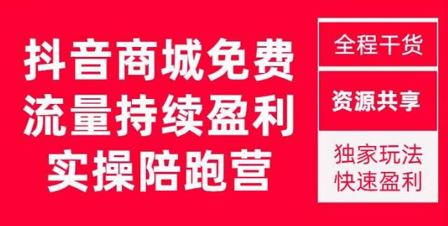抖音商城搜索持续盈利陪跑成长营,抖音商城搜索从0-1、从1到10的全面解决方案-老胡轻创社