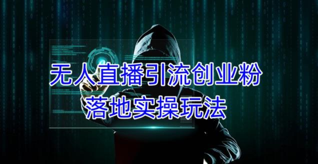 外面收费3980的无人直播引流创业粉落地实操玩法，单日引100+精准创业粉-老胡轻创社