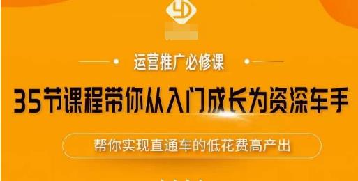 35节课程带你从入门成长为资深车手,让系统学习直通车成为可能,帮你实现直通车的低花费高产出-老胡轻创社