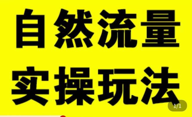 拼多多自然流量天花板,拼多多自然流的实操玩法,自然流量是怎么来的,如何开车带来自然流等知识-老胡轻创社