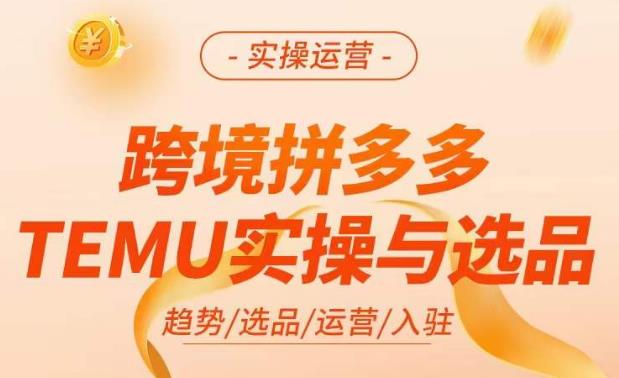 跨境拼多多TEMU实操与选品,掌握平台运营方法技巧,选品避坑12条标准,爆款的底层思路等-老胡轻创社