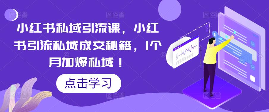 小红书私域引流课,小红书引流私域成交秘籍,1个月加爆私域!-老胡轻创社