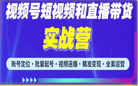 2023最新微信视频号引流和变现全套运营实战课程,小白也能玩转视频号短视频和直播运营-老胡轻创社