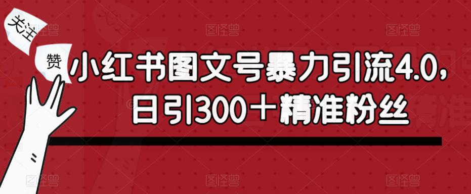 小红书图文号暴力引流4.0，日引300＋精准粉丝【揭秘】-老胡轻创社