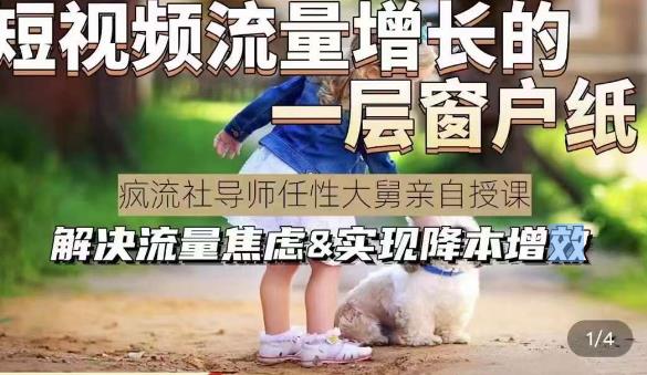 任性大舅·宠物行业短视频运营课(不讲废话),短视频流量增长的一层窗户纸,解决流量焦虑&实现降本增效-老胡轻创社