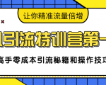 卓凡引流特训营第一期：高手零成本引流秘籍和操作技巧，让你精准流量倍增-老胡轻创社