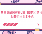 抖音直播间风火轮，暴力微信引流技术，低成本日加上千法-老胡轻创社