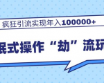 团队内部课程,流氓式操作“劫”流玩法,疯狂引流实现年入100000+-老胡轻创社