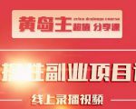黄岛主实操性小红书副业项目,教你快速起号并出号,万粉单价1000左右-老胡轻创社