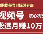 起航哥-第3期视频号核心机密:暴力搬运日入3000+月赚10万玩法-老胡轻创社