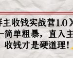 《群主收钱实战营1.0》——简单粗暴,直入主题,收钱才是硬道理-老胡轻创社
