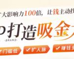 IP打造吸金术：0基础0资源，也能扩大影响力100倍，让钱主动找你！-老胡轻创社