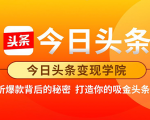 今日头条变现学院·打造你的吸金头条账号，打造10W+实操方法 价值2298元-老胡轻创社