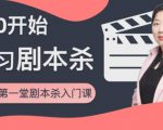 红娘子·从0开始学习剧本杀,你的第一堂剧本杀入门课 简单易懂 市场需求大-老胡轻创社