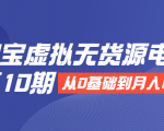 淘宝虚拟无货源电商第10期:从0基础到月入N万,全程实操,可批量操作-老胡轻创社