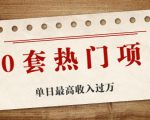 30套热门项目:单日最高收入过万 (网赚项目、朋友圈、涨粉套路、抖音、快手)等-老胡轻创社