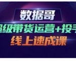数据哥·超级带货运营+投手线上速成课,快速提升运营和熟悉学会投手技巧-老胡轻创社