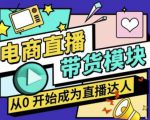 大鹏·电商直播带货课，系统学习直播带货各环节技巧和套路-老胡轻创社