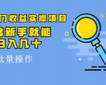 得物冷门收益实操项目,0基础新手就能单号日入几十,可批量操作-老胡轻创社