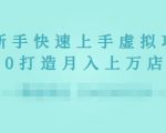 2022年虚拟项目实战指南，新手从0打造月入上万店铺-老胡轻创社