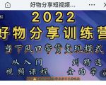 萌飞好物·2022抖音好物分享训练营,当下风口带货变现模式,从入门到精通-老胡轻创社