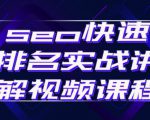 seo快速排名实战讲解视频课程,揭秘seo快排原理-老胡轻创社
