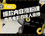 【毒舌电影合伙人亲授】抖音爆款内容涨粉课,5000万抖音大号首次披露涨粉机密-老胡轻创社