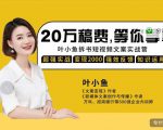 叶小鱼21天短视频文案拆书营,学完轻松搞定各类书单短视频文案-老胡轻创社