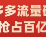阿杰·拼多多流量破局:如何打黑标,爆款的思路,拼多多流量框架,快速抢占百亿流量-老胡轻创社